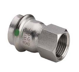 28 mm x 1" Sanpressinox overgang muffe/muffe