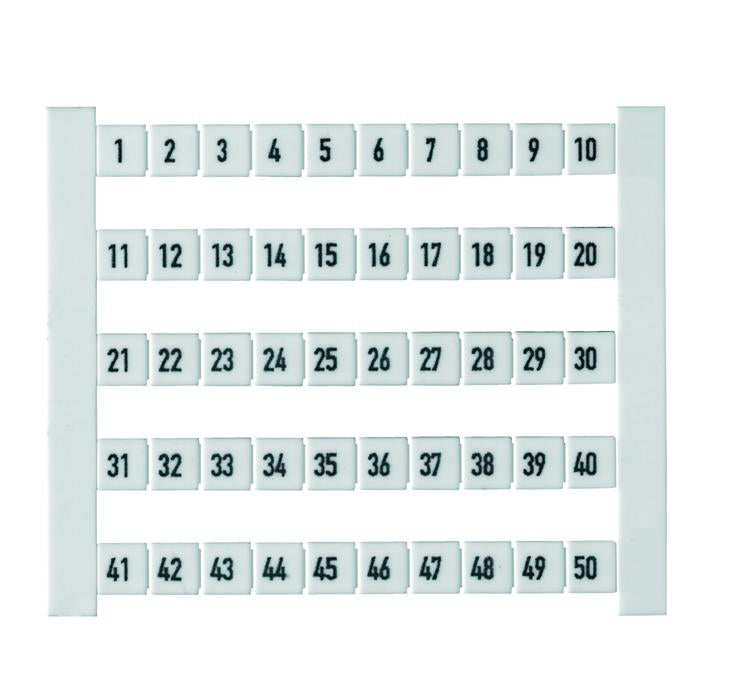 WDU Klemme Opmærkning 1-50