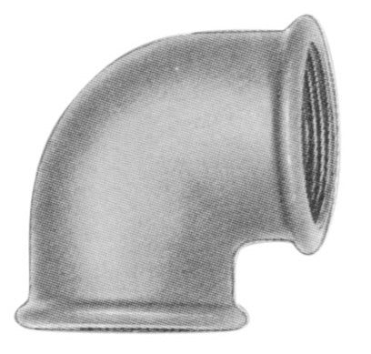 3/4" galvaniseret vinkel 90° muffe/muffe
