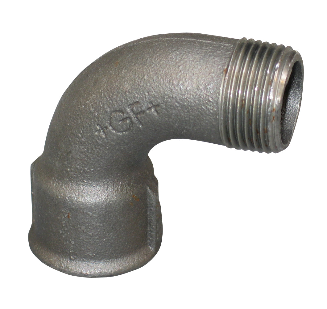3/8" Sort bøjning 90° muffe/nippel