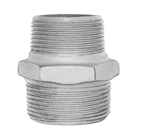 1" x 3/4” galvaniseret brystnippel