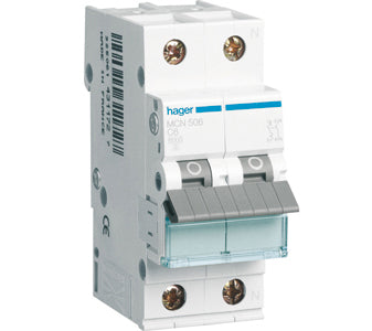 Automatsikring 1-pol+N 6KA C-13A 2 modul