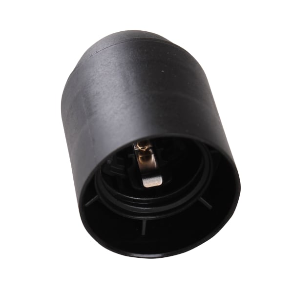Normalfatning E27 10mm sort