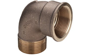 3/8" Vinkel 90° muffe/nippel Rødgods Silicium Bronze