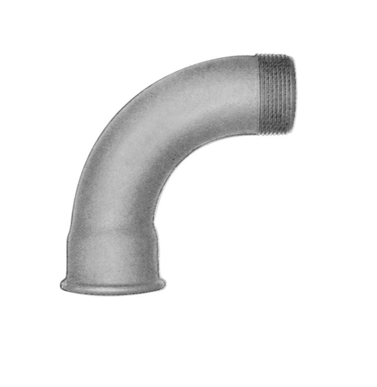3/8" Sort bøjning 90° muffe/nippel