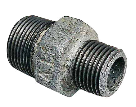 3/4" x 1/2" Galvaniseret brystnippel