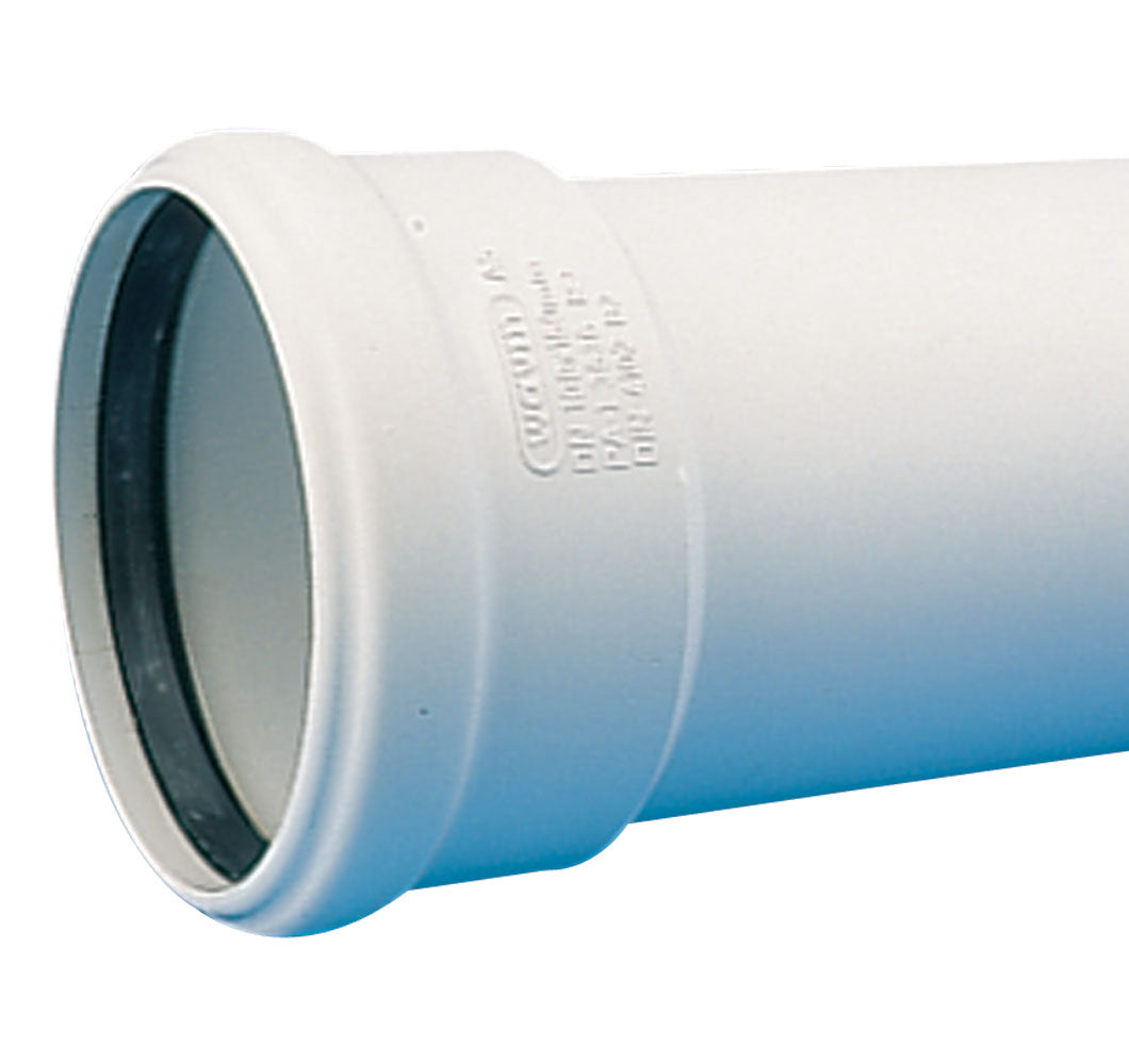 32 x 2000 mm Rør afløb hvid PP