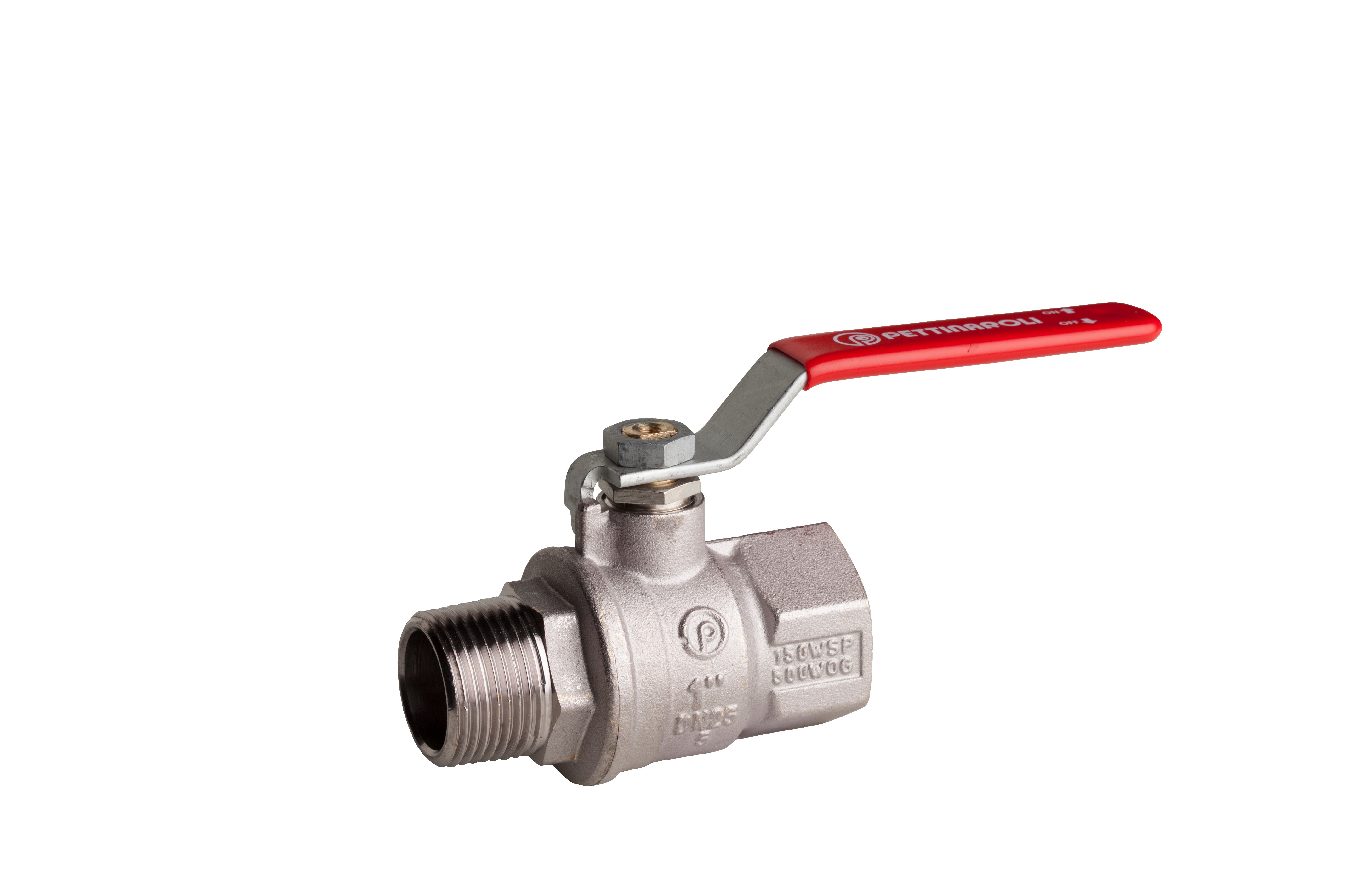 Pettinaroli 1.1/4" TEA kuglehane med standardgreb, muffe/nippel