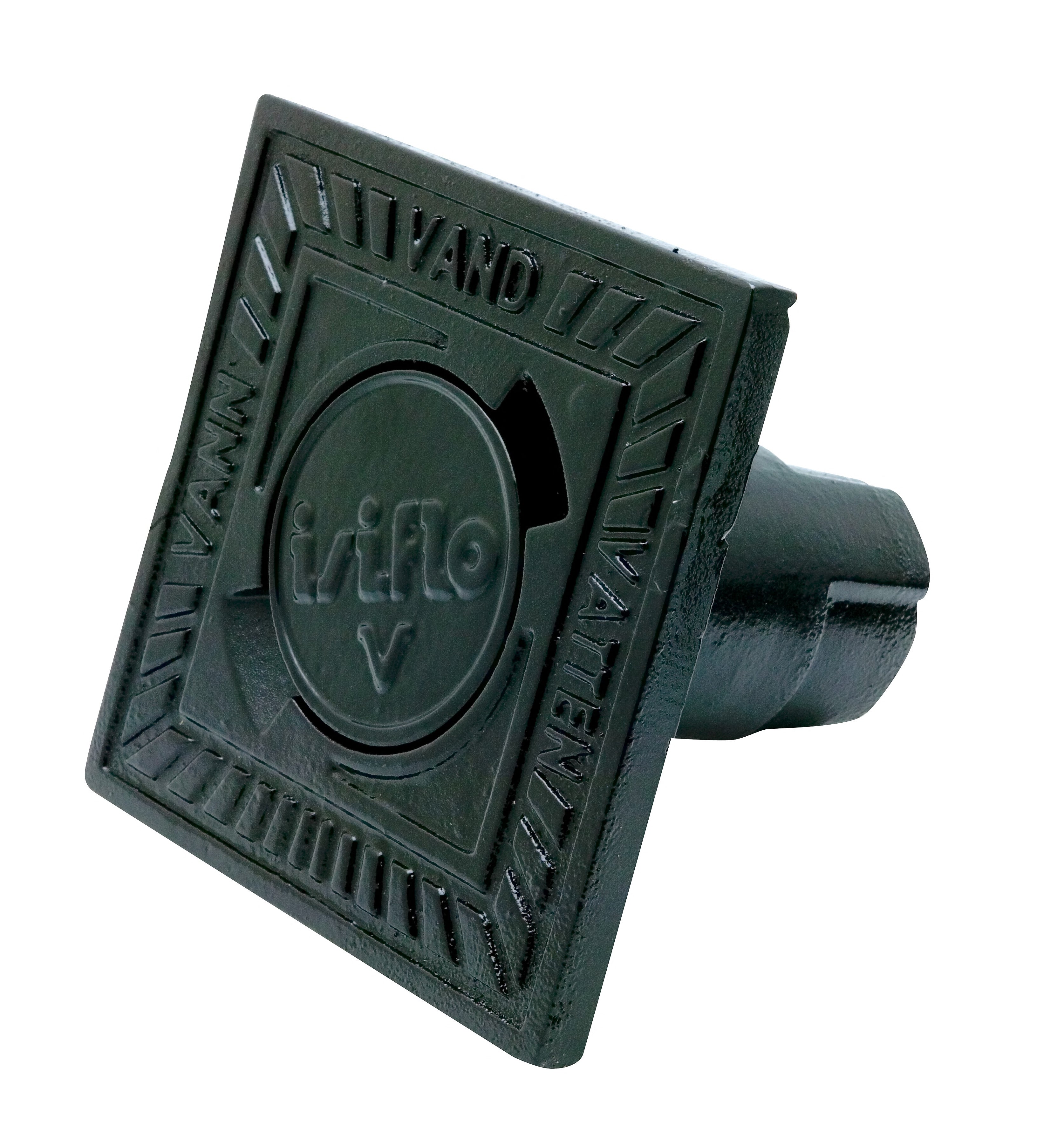 Isiflo 185 x 185 mm firkantet flydende gadedæksel, duktiljern