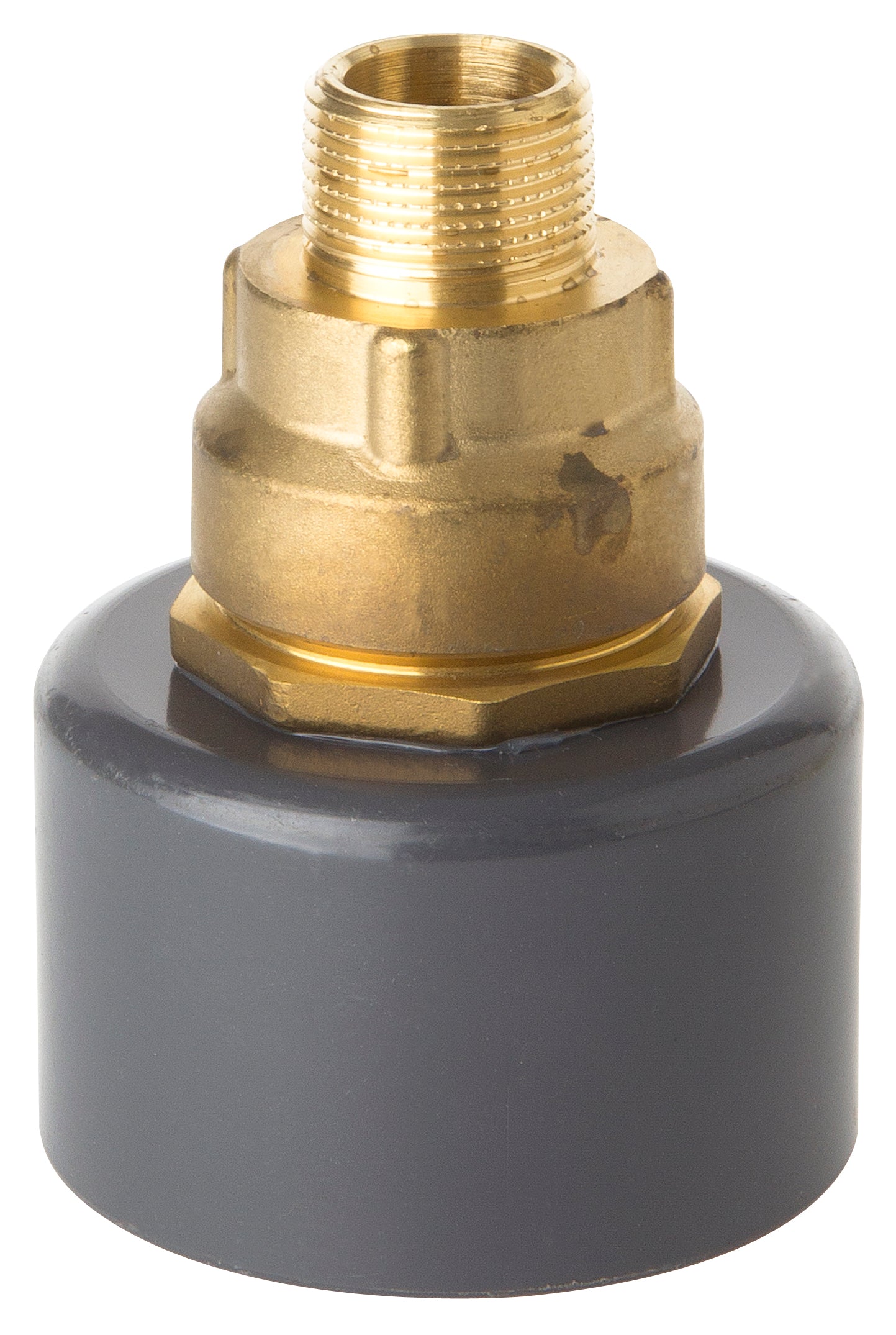 63/32 mm x 1" murkobling med nippel, PVC/messing