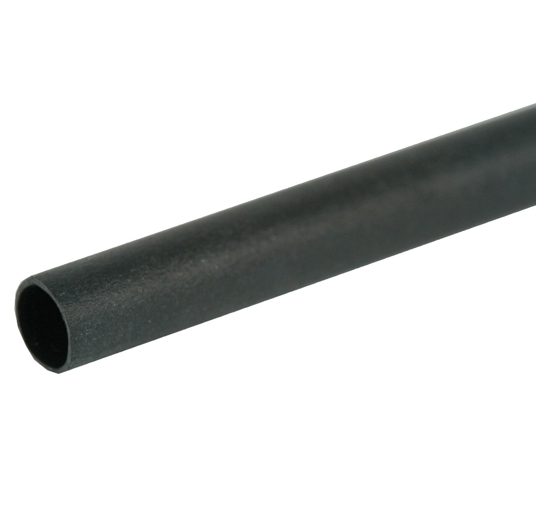 Krymperør 3/1 sort med lim (1,22 meter)