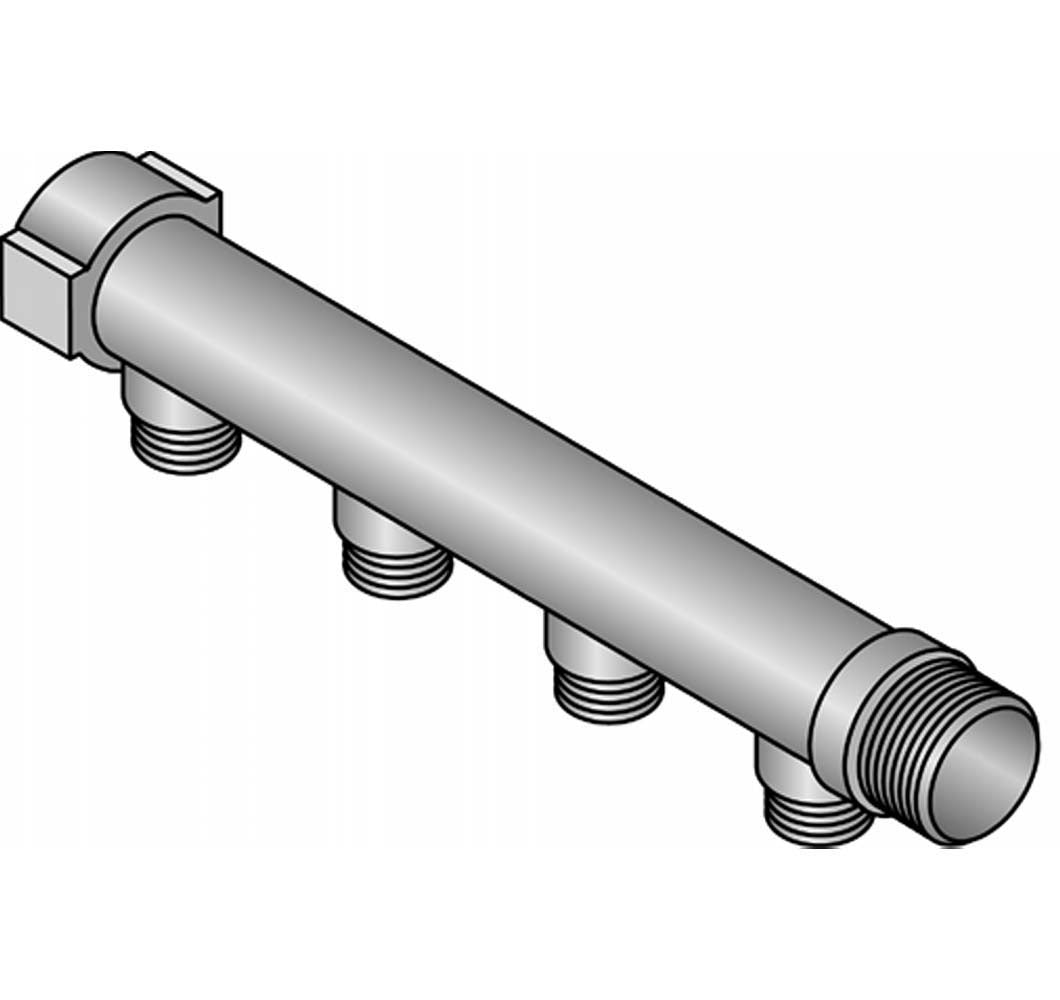 Uponor Uni-C fordelerrør S 1"MT/FT 4X1/2"MT
