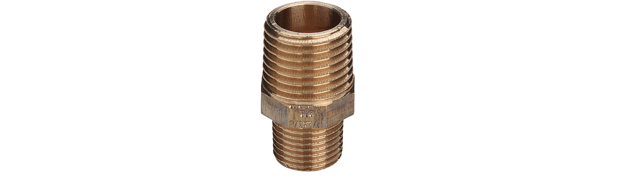 3/4" x 1/2" Brystnippel Rødgods Silicium Bronze