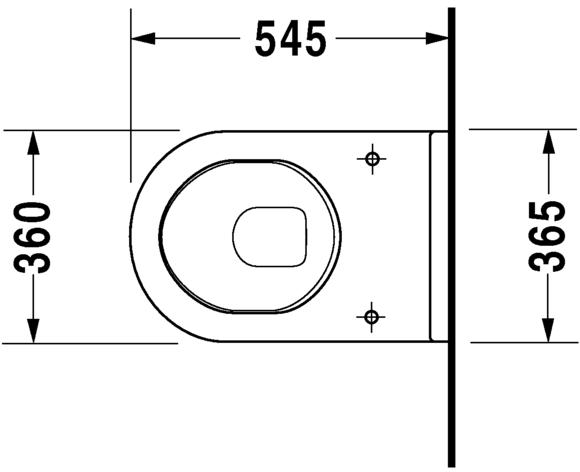 Starck 3 vægtoilet 54cm bolteafstand 230 mm med wondergliss