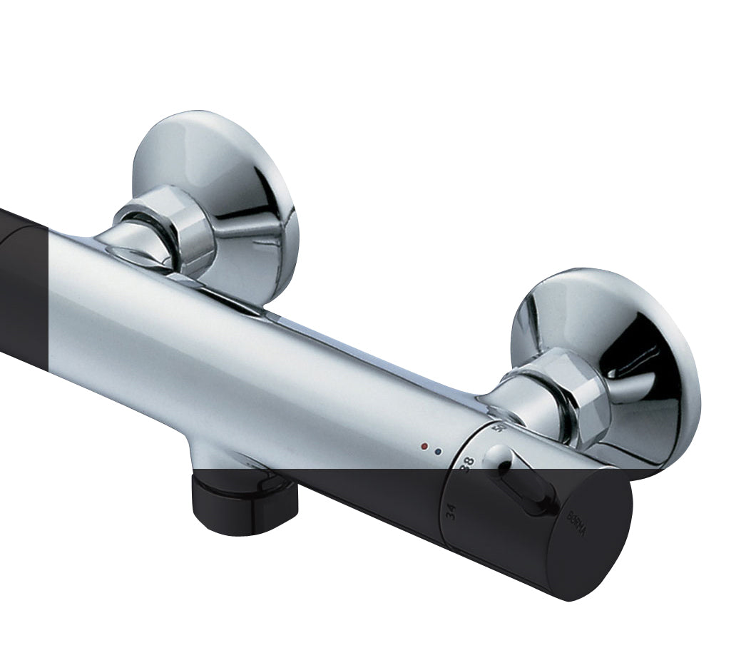Børma Forskruning 3/4" x 1/2" med Ø67 mm roset, krom