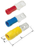 ISO. SPADESTIK 0,5-1,5MM² 6,3X0,8 RØD