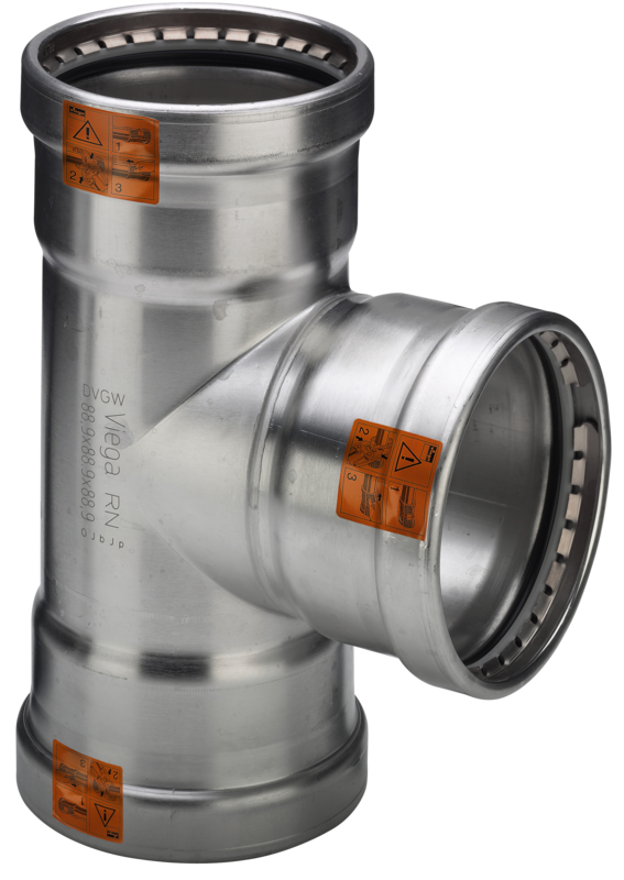76,1 x 42 x 76,1 mm Sanpress Inox T-stykke