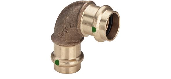 28 mm Vinkel 90° Sanpress med 2 muffer