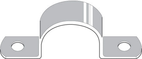 Kabelbøjle 16mm 2 lap forzinket - pr. stk.