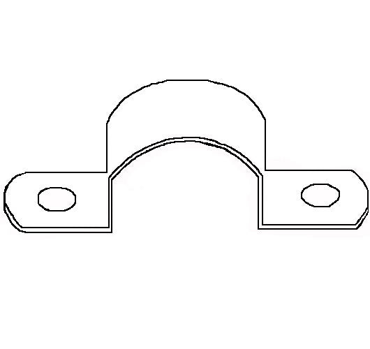 KABELBØJLE Ø24MM 2LAP VARMGALVANISERET