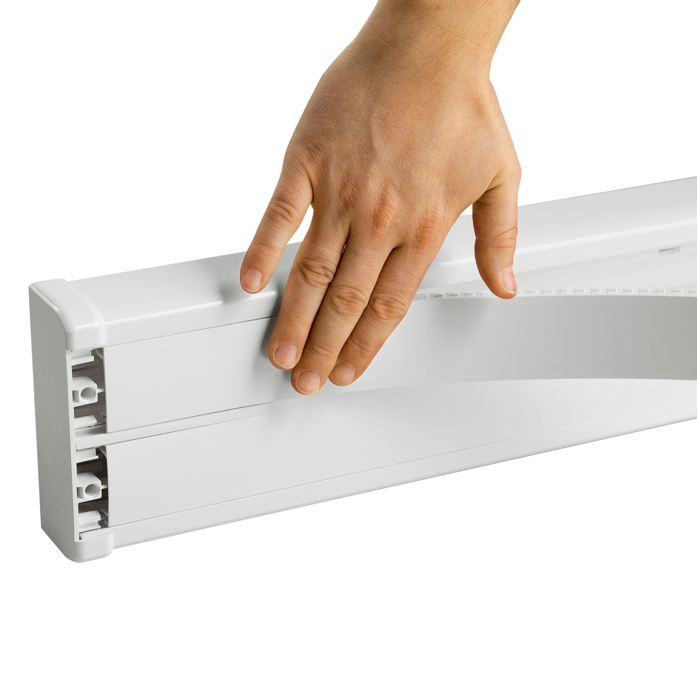 Kanal Kliksystem 50 x 130 mm med låg, hvid