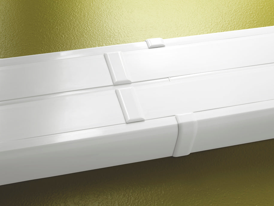 Kanal Kliksystem 50 x 130 mm med låg, hvid