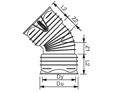 X-Stream DN300 30 gr. PP-bøjning, uden gummiringe
