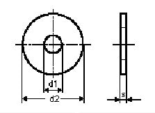 Skærmskive M16, 17 x 50 x 3 mm, A4, DIN 9021
