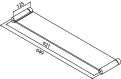 Damixa glas hylde 62 cm krom
