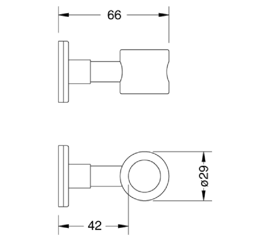 Vola T9 bruseholder krom