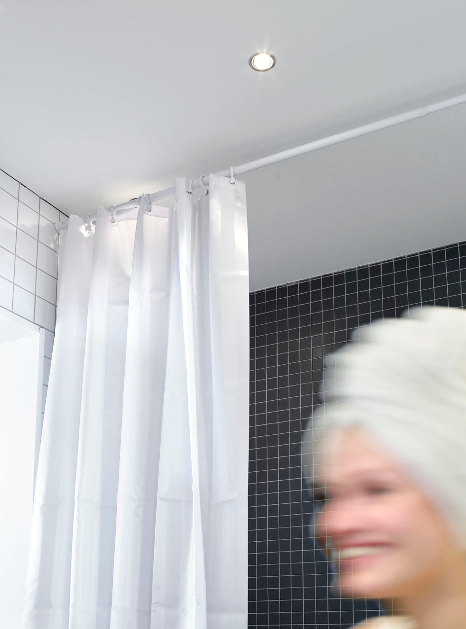 Forhængsstang 70-110 cm hvid