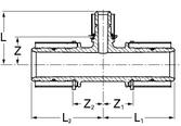 Uponor S-Press tee reduktion PPSU 40-32-40