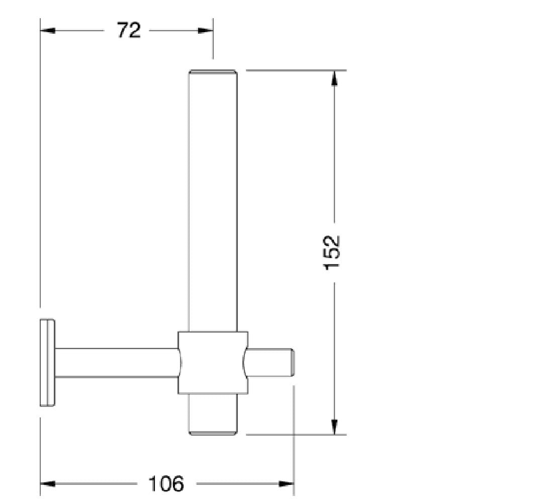 Vola reservepapirholder krom