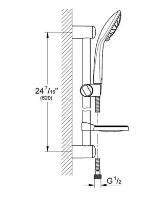Grohe Euphoria 110 Duo Brusestangsæt 2 sprays