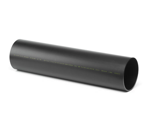 Geberit 56 x 5000 mm sort PEH-afløbsrør uden muffe