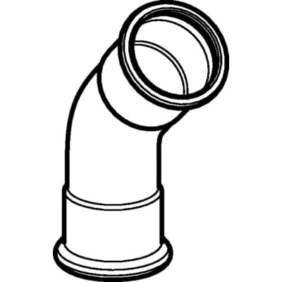 76 mm Bøjning FZ 45° muffe/muffe Mapress