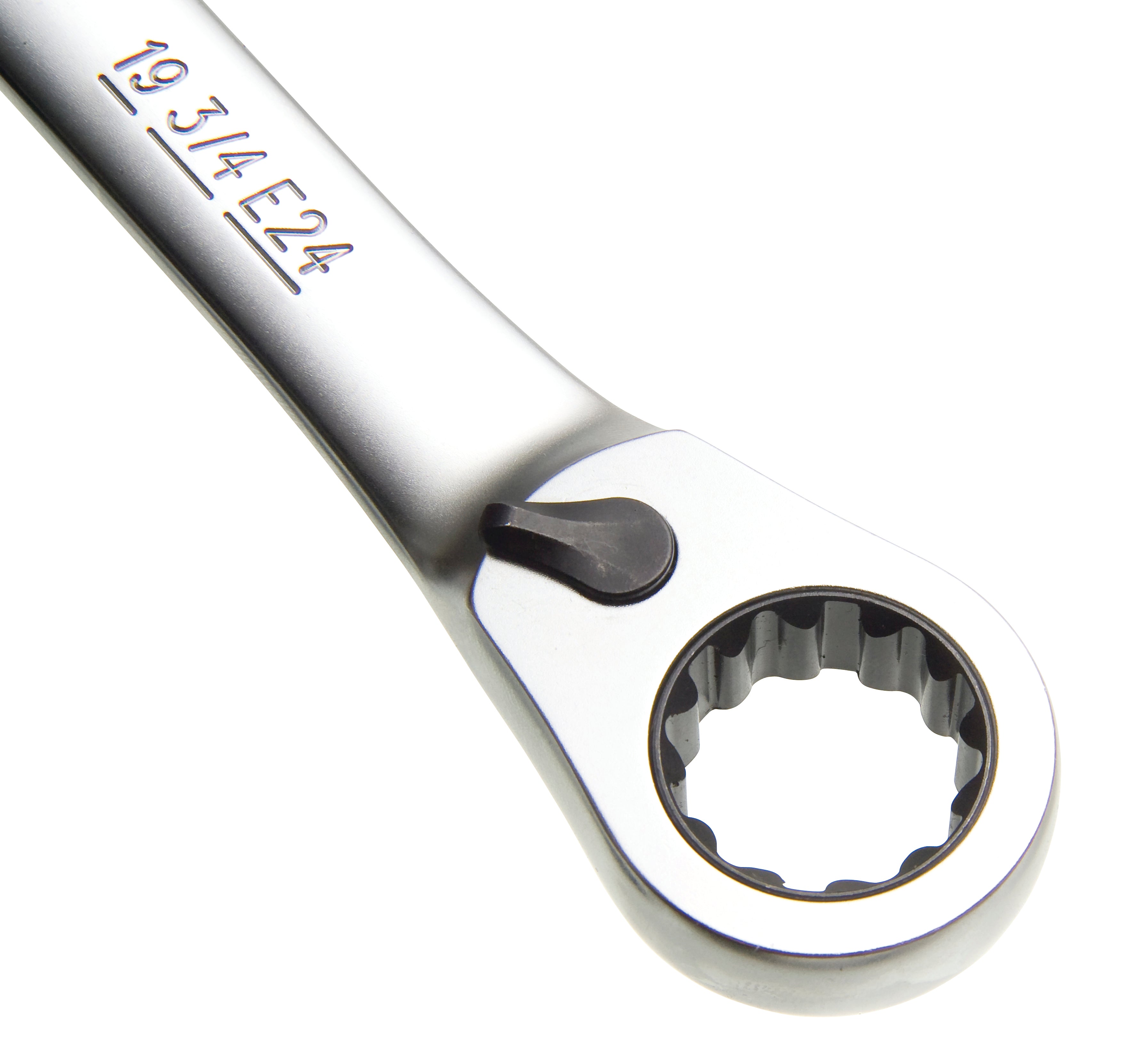 Ring-gaffelnøgle med skralde, 19 mm
