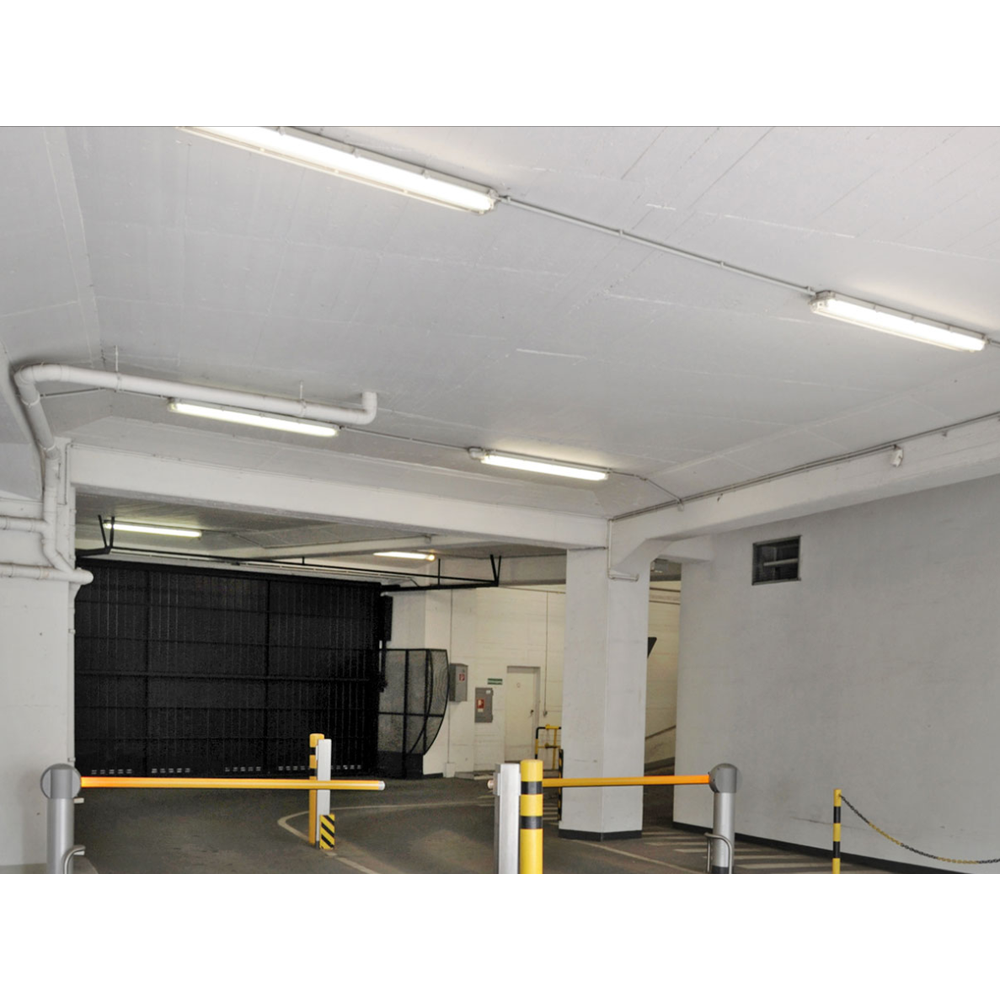 Limea T8 LED dobbeltarmatur inkl. 18,5W LED rør på 120cm, vandtæt IP65, 37W traditionelt lysstofrør på 131cm
