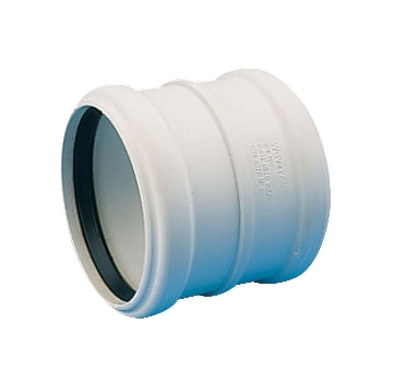 40 mm Dobbeltmuffe afløb hvid PP