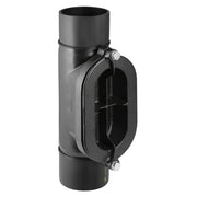 160 mm Renserør med ovalt dæksel sort PEH Geberit