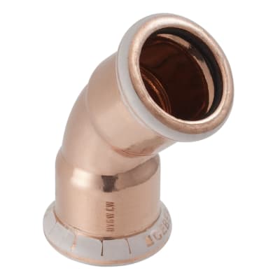 22 mm Bøjning CU 45° muffe/muffe Mapress