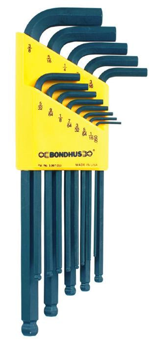 Unbrako-nøglesæt BLX10, 10 stiftnøgler, 1/16" - 1/4"