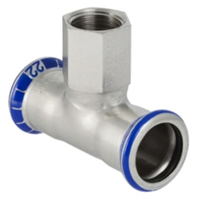 88,9 x 3/4" x 88,9mm tee muf/muf/muf Mapress RF