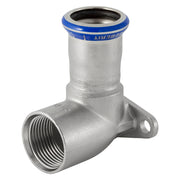 22mm x 3/4" Dækvinkel RF 90° muf/muf Mapress RF
