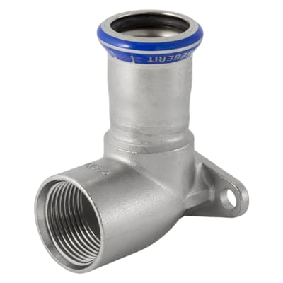 18mm x 1/2" Dækvinkel RF 90° muf/muf Mapress RF