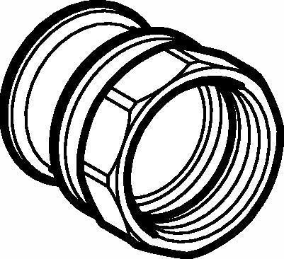 Geberit Mapress FZ Overgang 22mm x 3/4", muffe/muffe