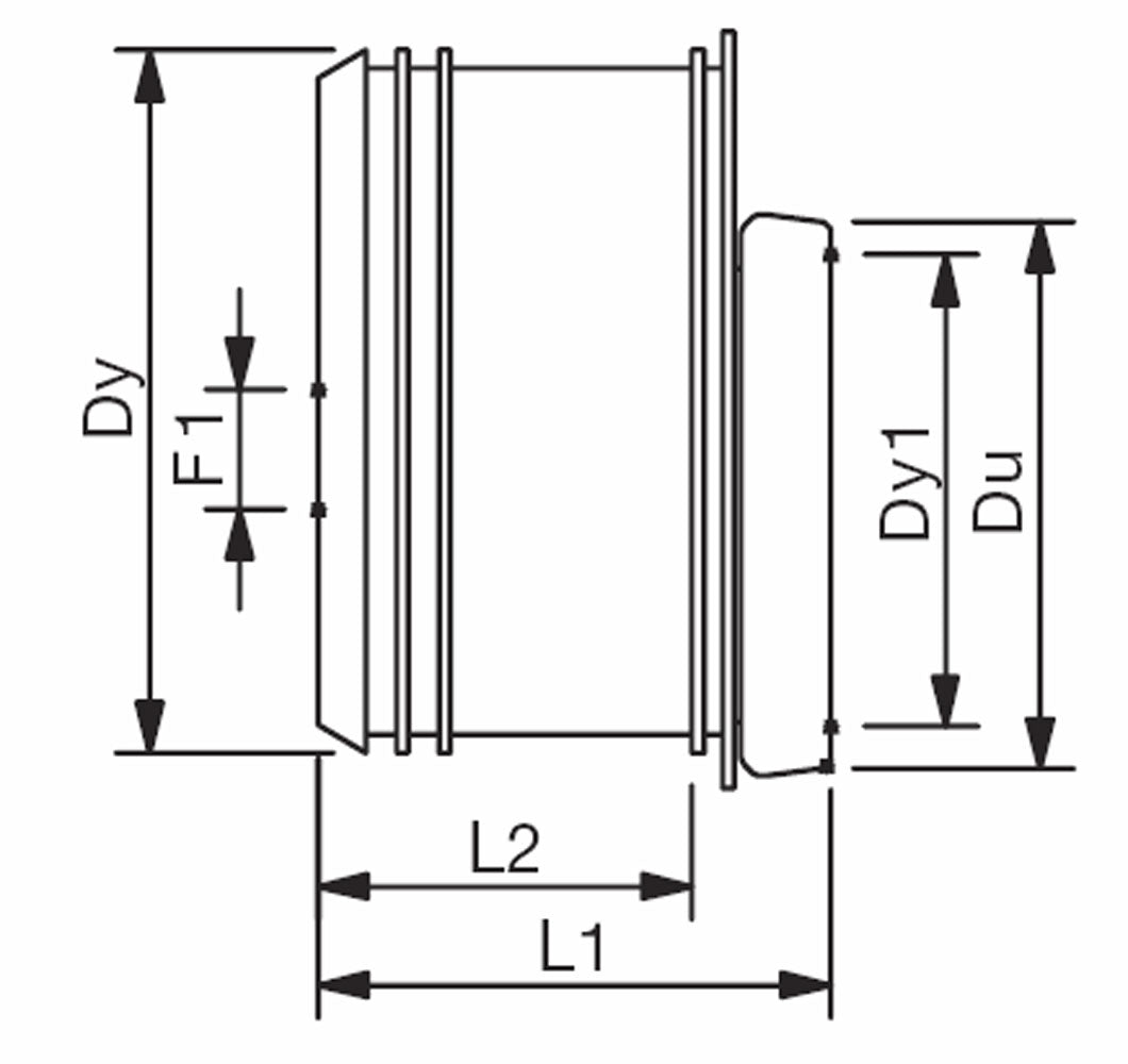 75 x 32 mm PP reduktion for spidsende hvid