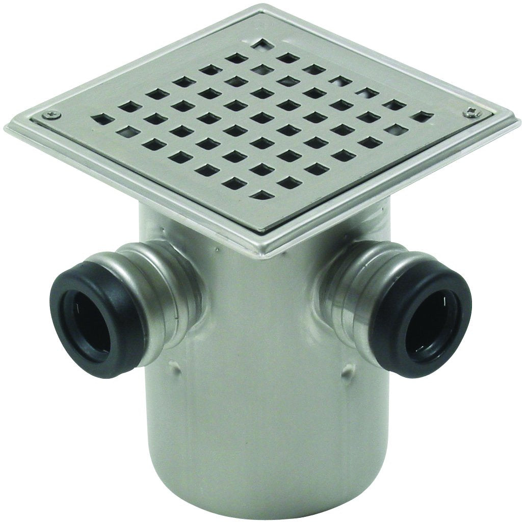 BLÜCHER 110 mm afløbsskål til beton, med studs, lodret