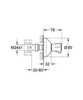 Grohe Costa L ventiloverdel t/indbygning