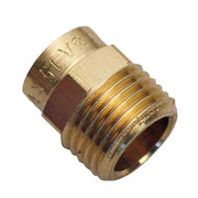 15 mm x 1/2" Lodde overgang muffe/nippel